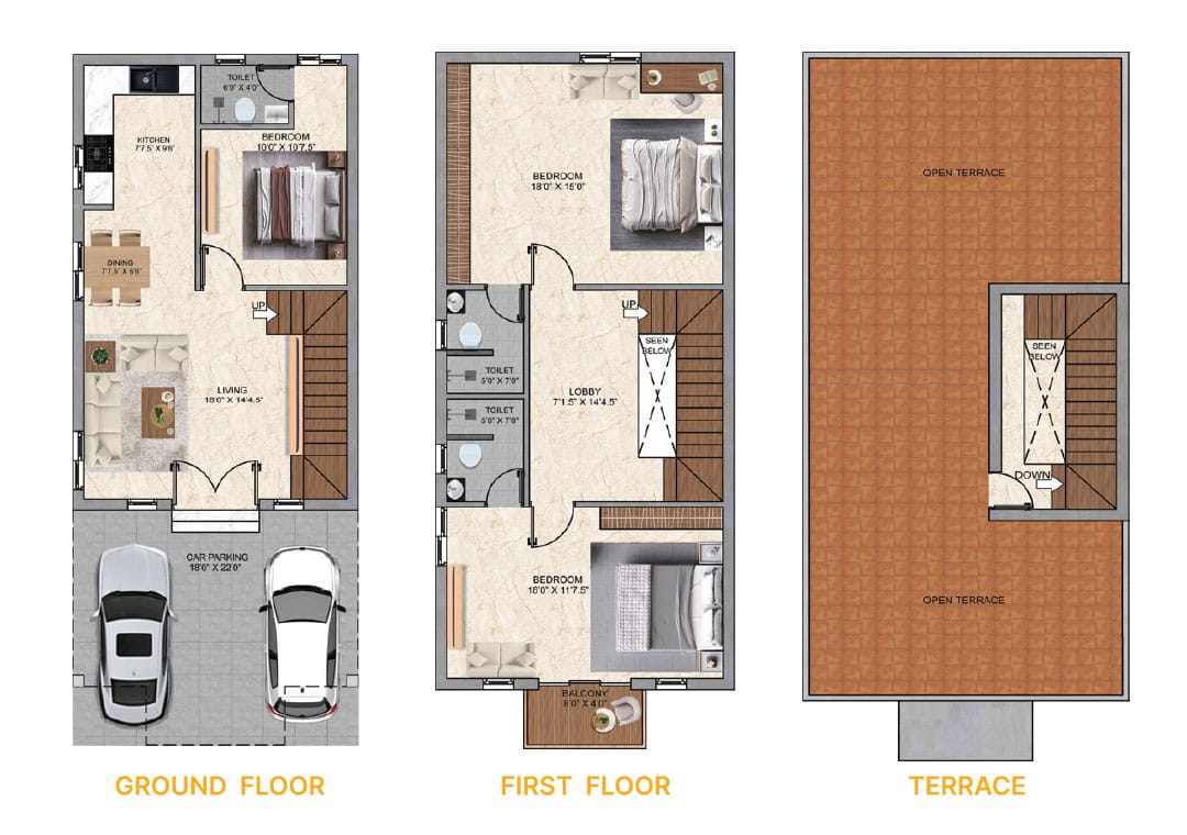 Malo Armonique Floor Plan 3 BHK / 4 BHK